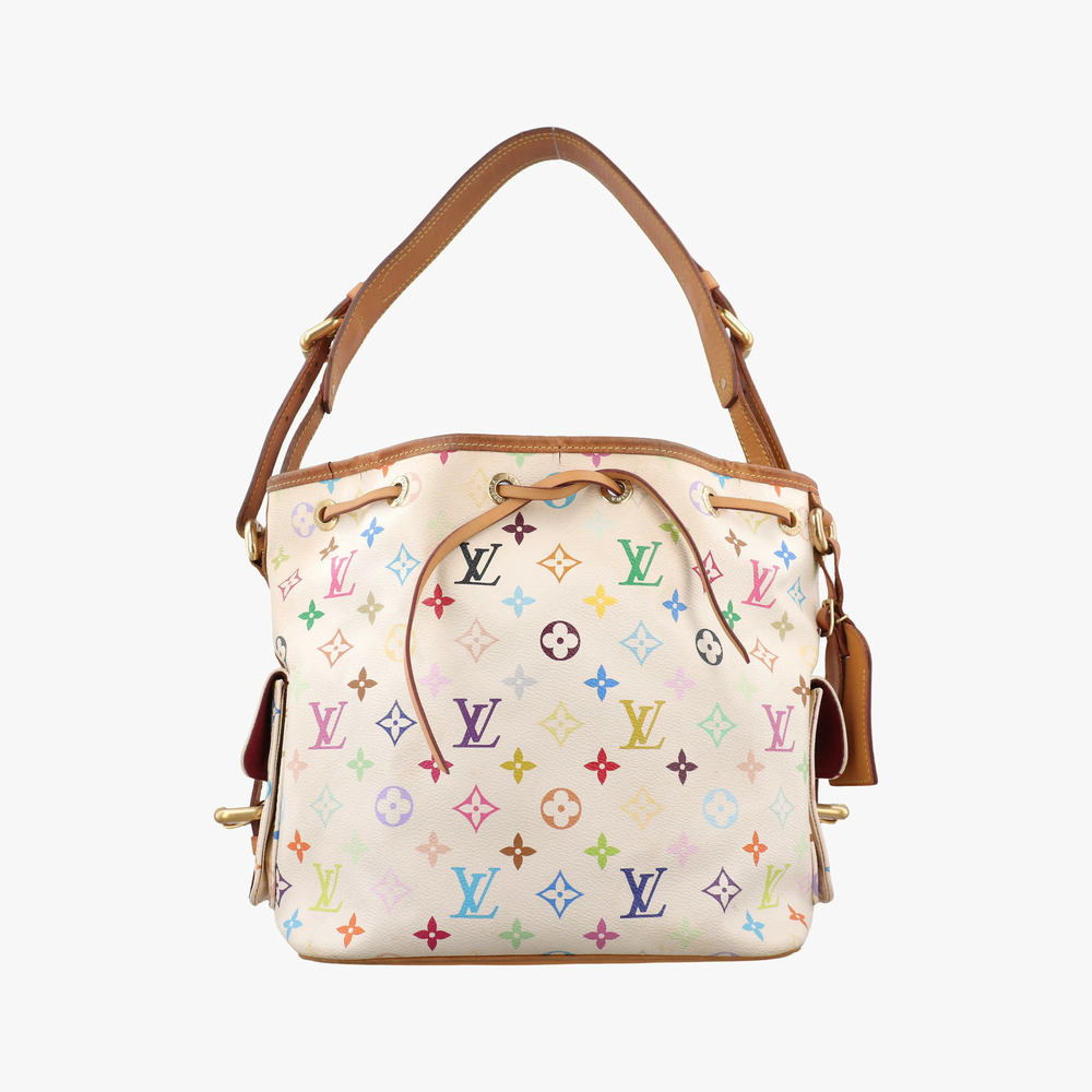 Louis Vuitton Monogram Multicolor Canvas Leather Blanc White